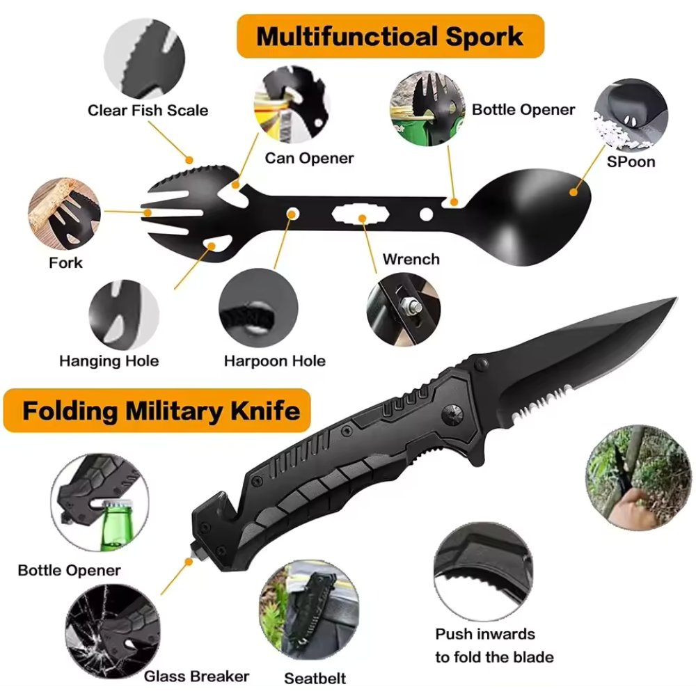 31 Pieces in 1 Bag Survival Gear and Equipment - Wickedways