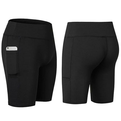 All Seasons Yoga Shorts Stretchable With Phone Pocket - Wickedways